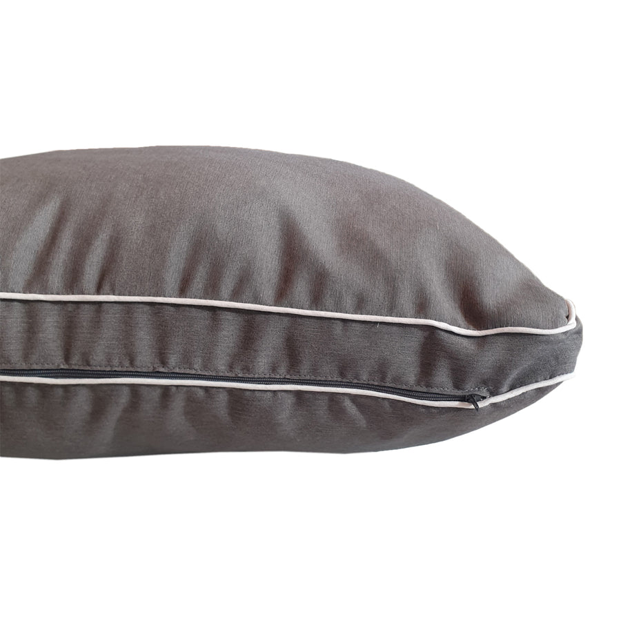 45X45 DARK GRAY MATTRESS PILLOW DOUBLE COTTON PIPING