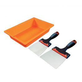 DXT BACIN + 2 SPATULAS FOR STUC AND RAS