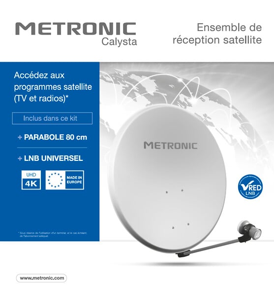 80CM WHITE DISH + STEEL LNB