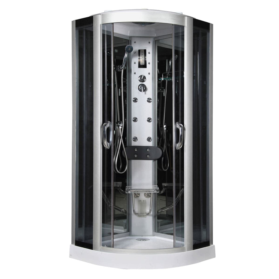 Bricocenter EKLIS 90 SEMI-CIRCULAR SHOWER ENCLOSURE BLACK