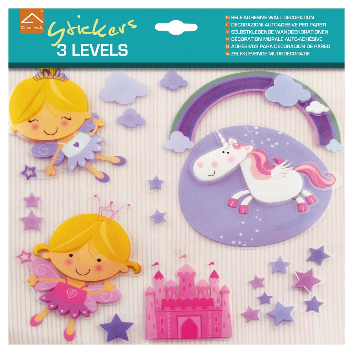 Bricocenter STICKER 3 LEVELS HAPPY FAIRIES 31.5X36 CM