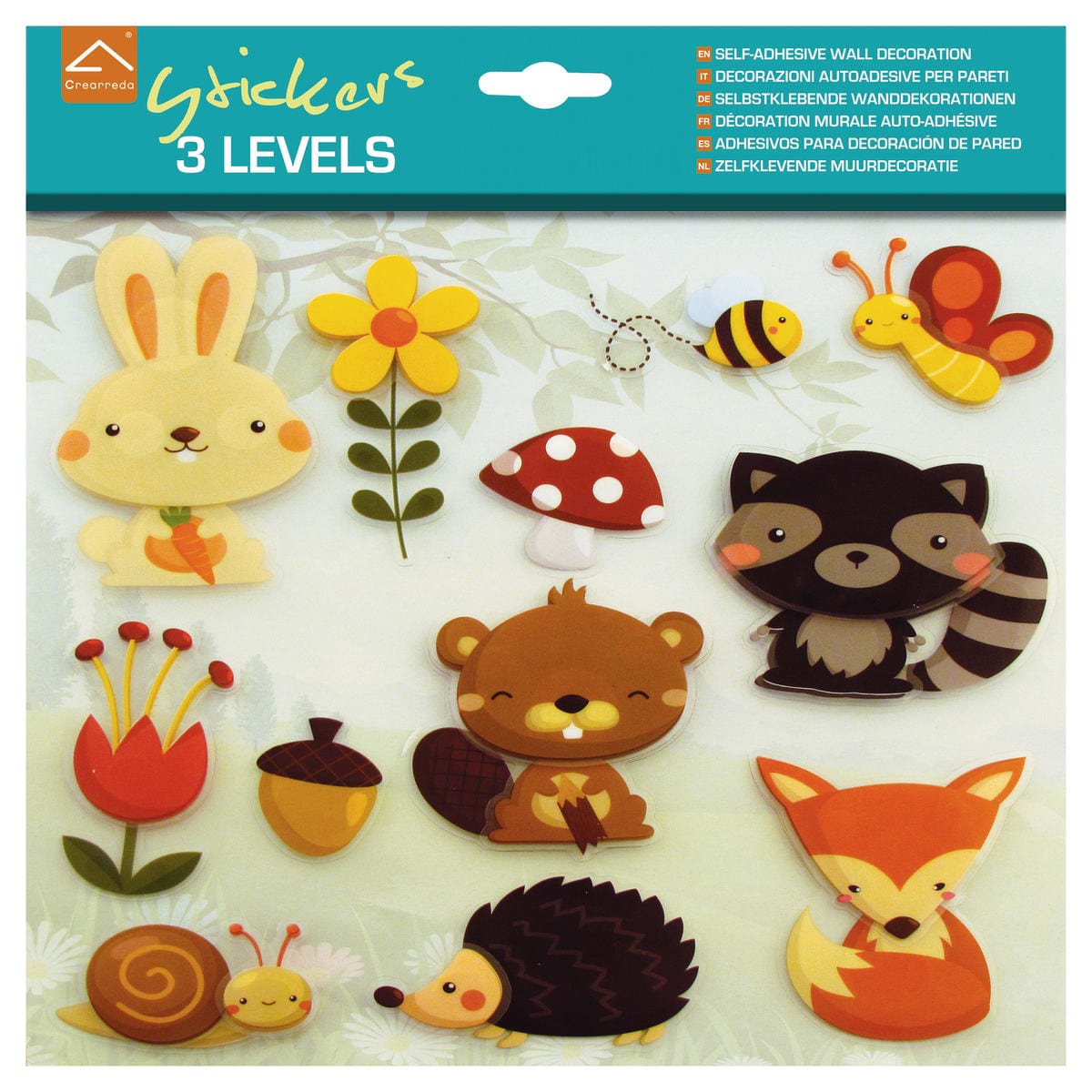 Bricocenter STICKER 3 LEVELS HAPPY FOREST 31.5X36 CM