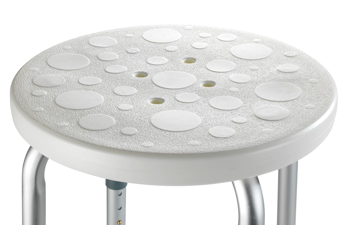 Bricocenter HEIGHT-ADJUSTABLE SHOWER STOOL WHITE/ALUMINIUM