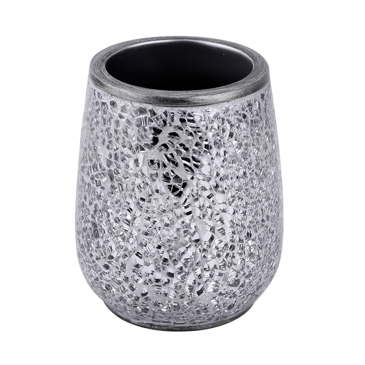 SENSEA GLAM SILVER CERAMIC TOOTHBRUSH HOLDER