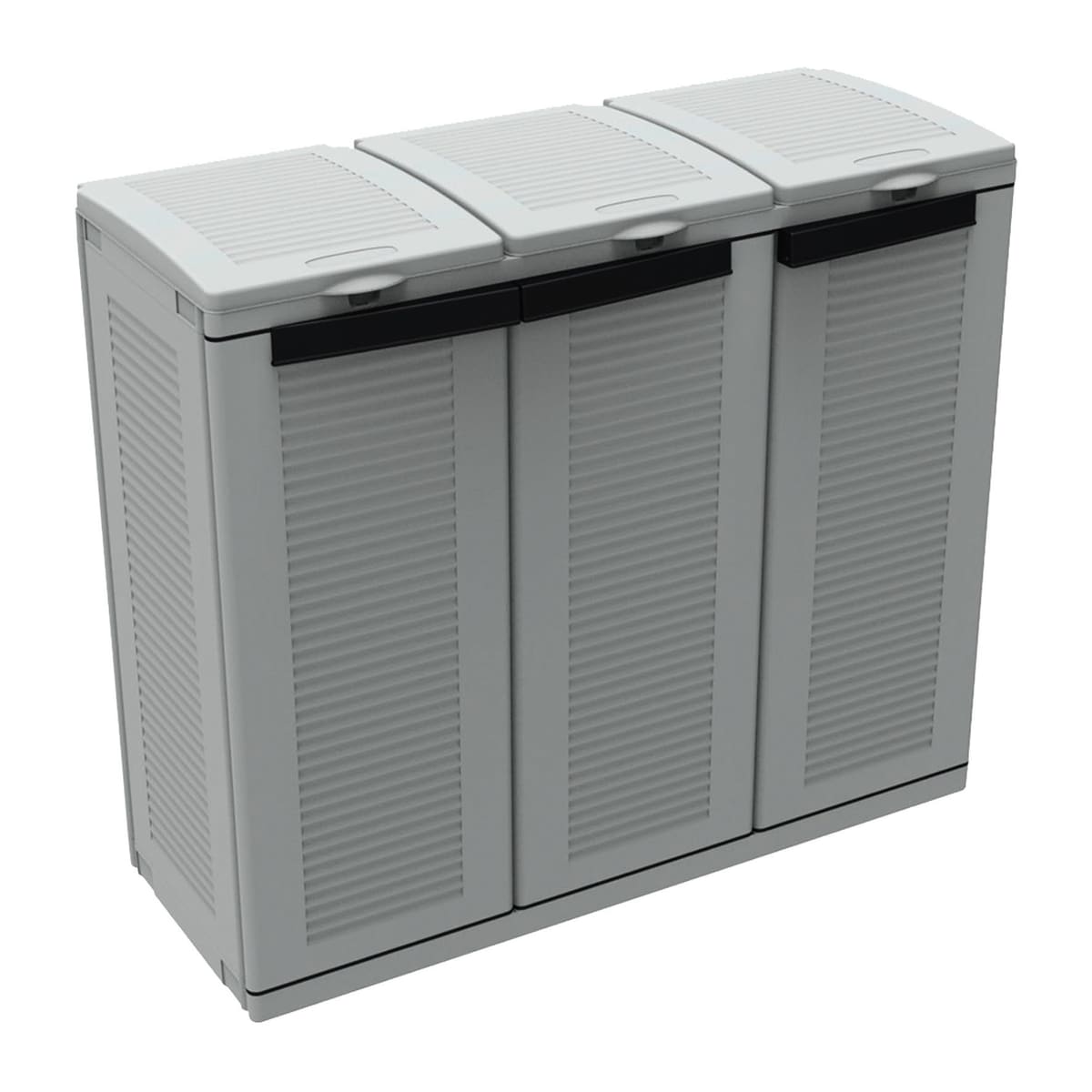Bricocenter ECOLINE 3 W102xP39xH88.7CM 3 DOORS RESIN COLLECTION CABINET COLOR GREY