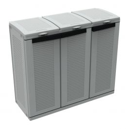 ECOLINE 3 W102xP39xH88.7CM 3 DOORS RESIN COLLECTION CABINET COLOR GREY