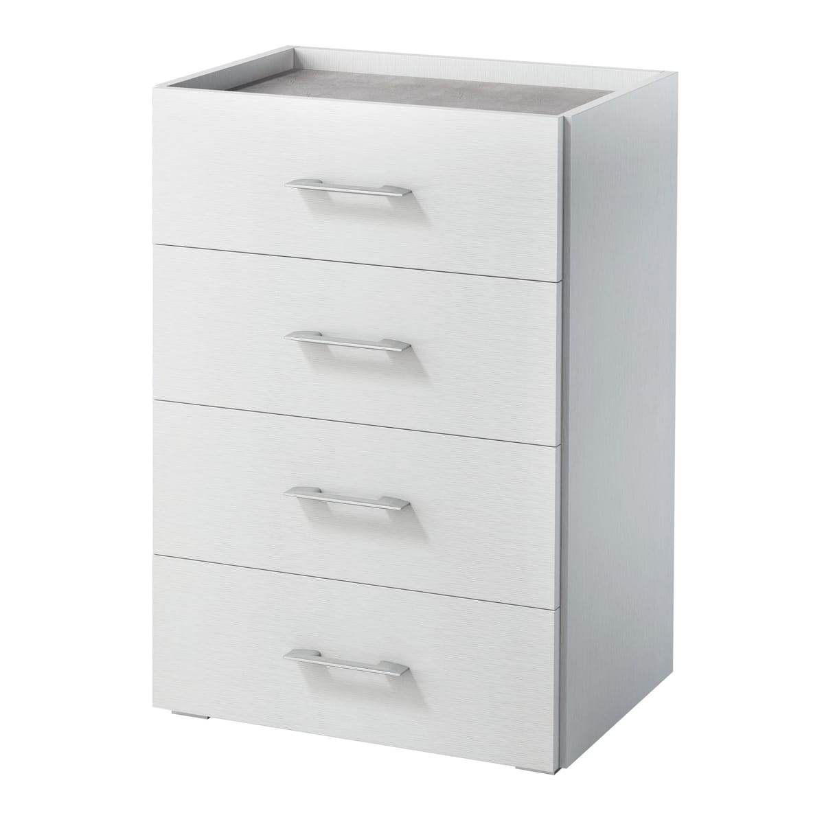 Bricocenter chest of drawers 4 DRAWERS W50xD40xH87CM IN MELAMINE WOOD WHITE COLOR