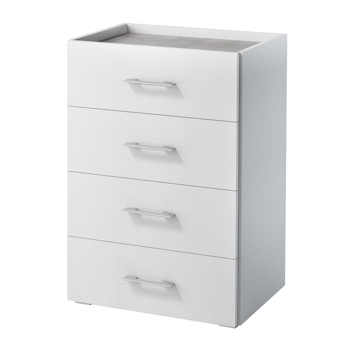 Bricocenter drawer cabinet 4 drawers w60xd40xh87cm in white melamine wood