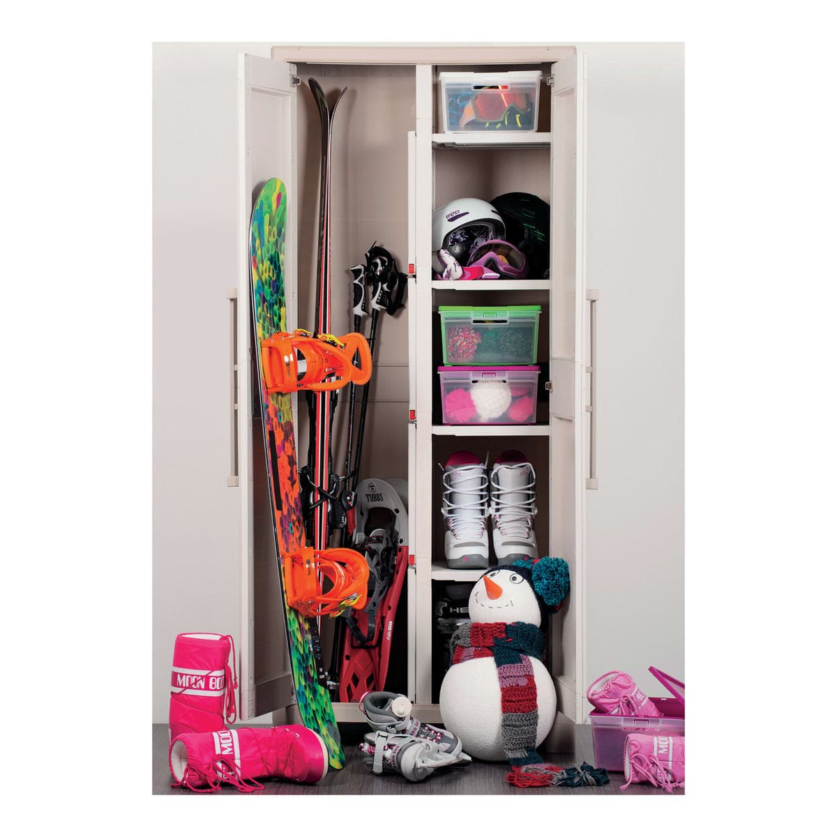 Bricocenter GULLIVER MULTISPACE CABINET AND BROOM CUPBOARD XL 80X44X182H WATERPROOF SAND/BERIGE