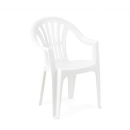 KONA STACKABLE WHITE RESIN GARDEN CHAIR