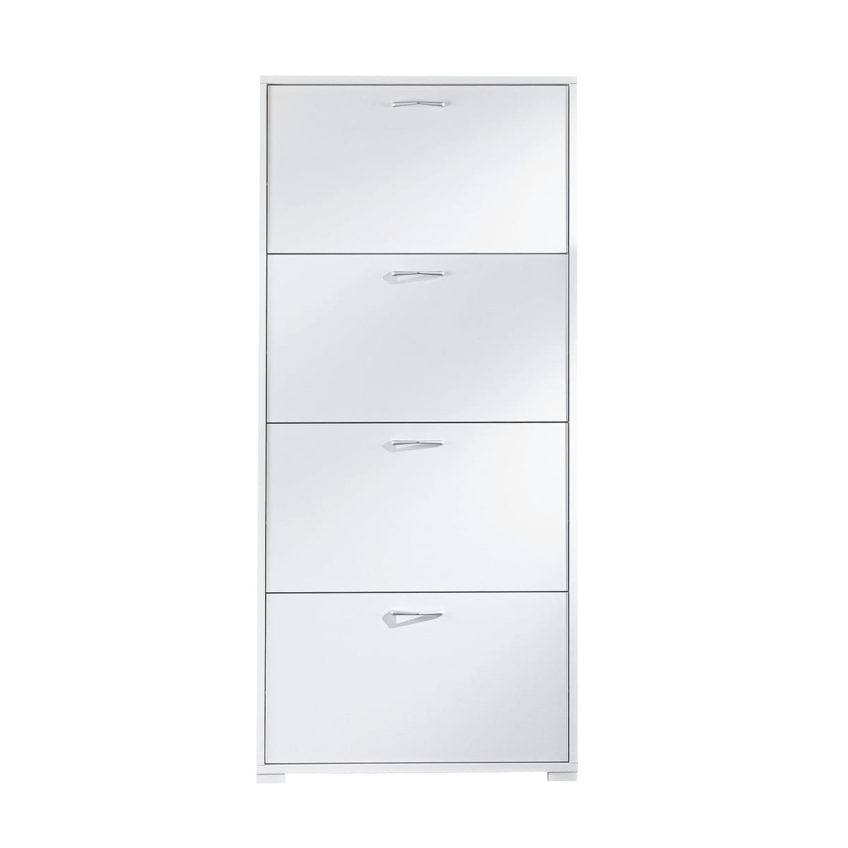 4-DOOR SHOE CABINET WHITE 147X67X28