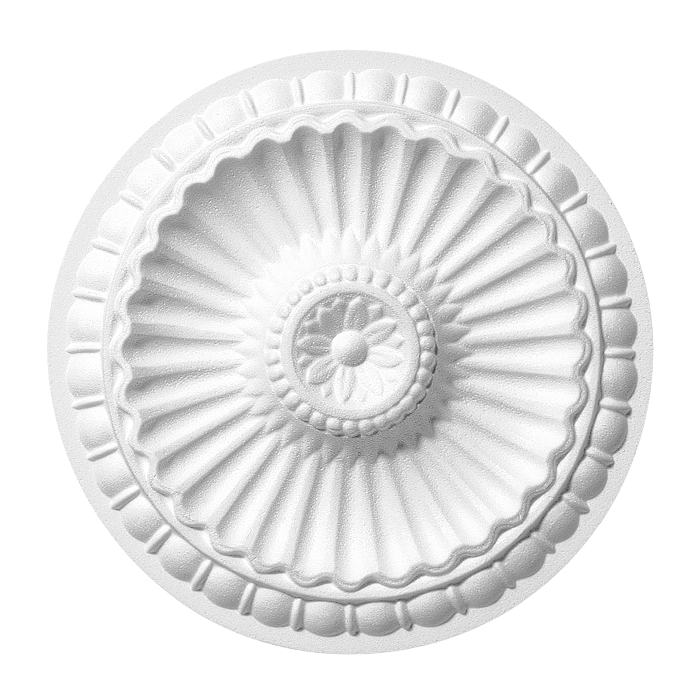 Polystyrene rosette, 2 pieces, 28 cm in diameter
