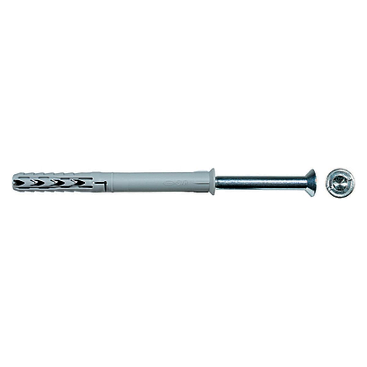 SXR 10x120 wall plug with screw, 1 piece, single-ended