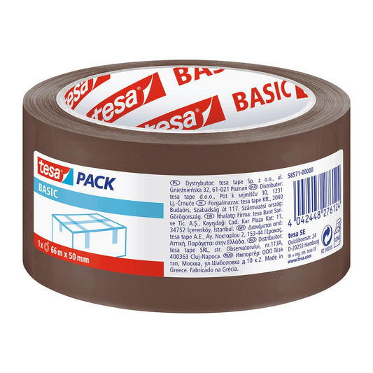 50mm x 66m brown stretch wrapping tape