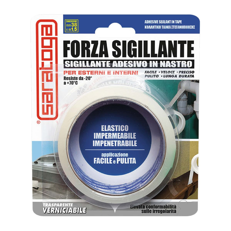 Bricocenter ADHESIVE SEALANT TAPE FOR EXTERIOR AND INTERIOR USE 38 MM X 1.5 M