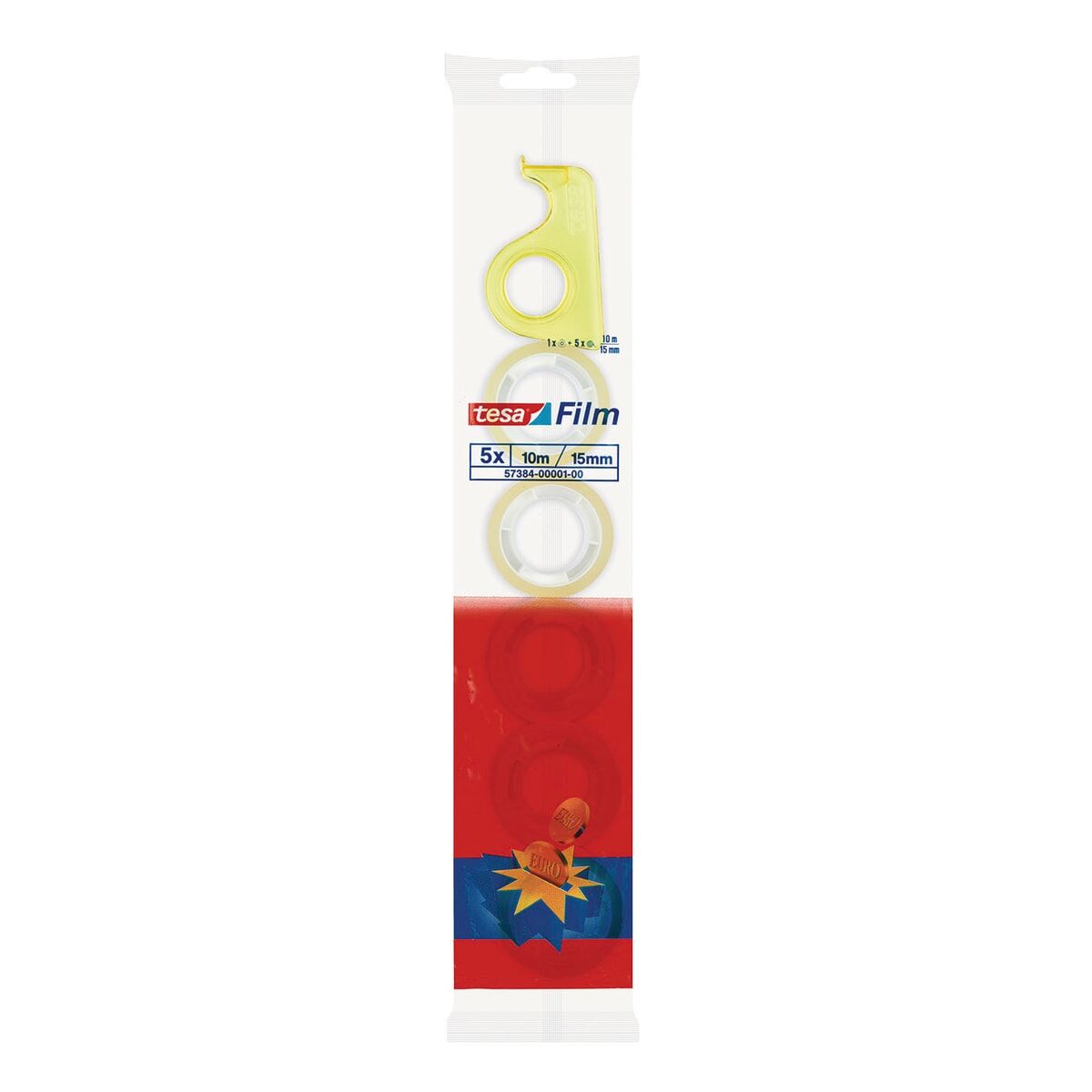 5 ROLLS OF TRANSPARENT TAPE 15MMX10MT