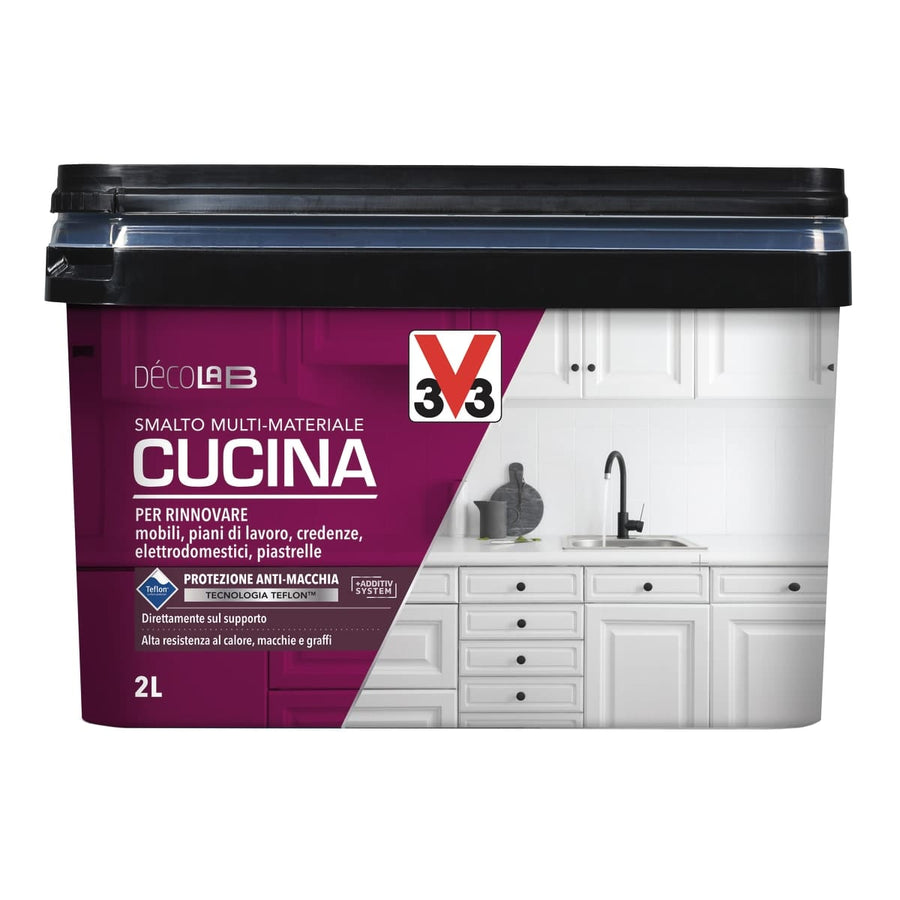 Bricocenter GLAZE KITCHEN FURNITURE WHITE COTTON SATIN 2 L