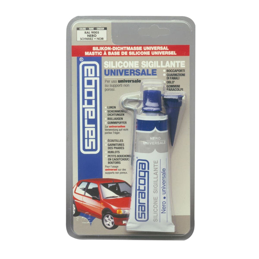 Bricocenter BLACK SILICONE ML60 FOR AUTOMOTIVE AND MARINE