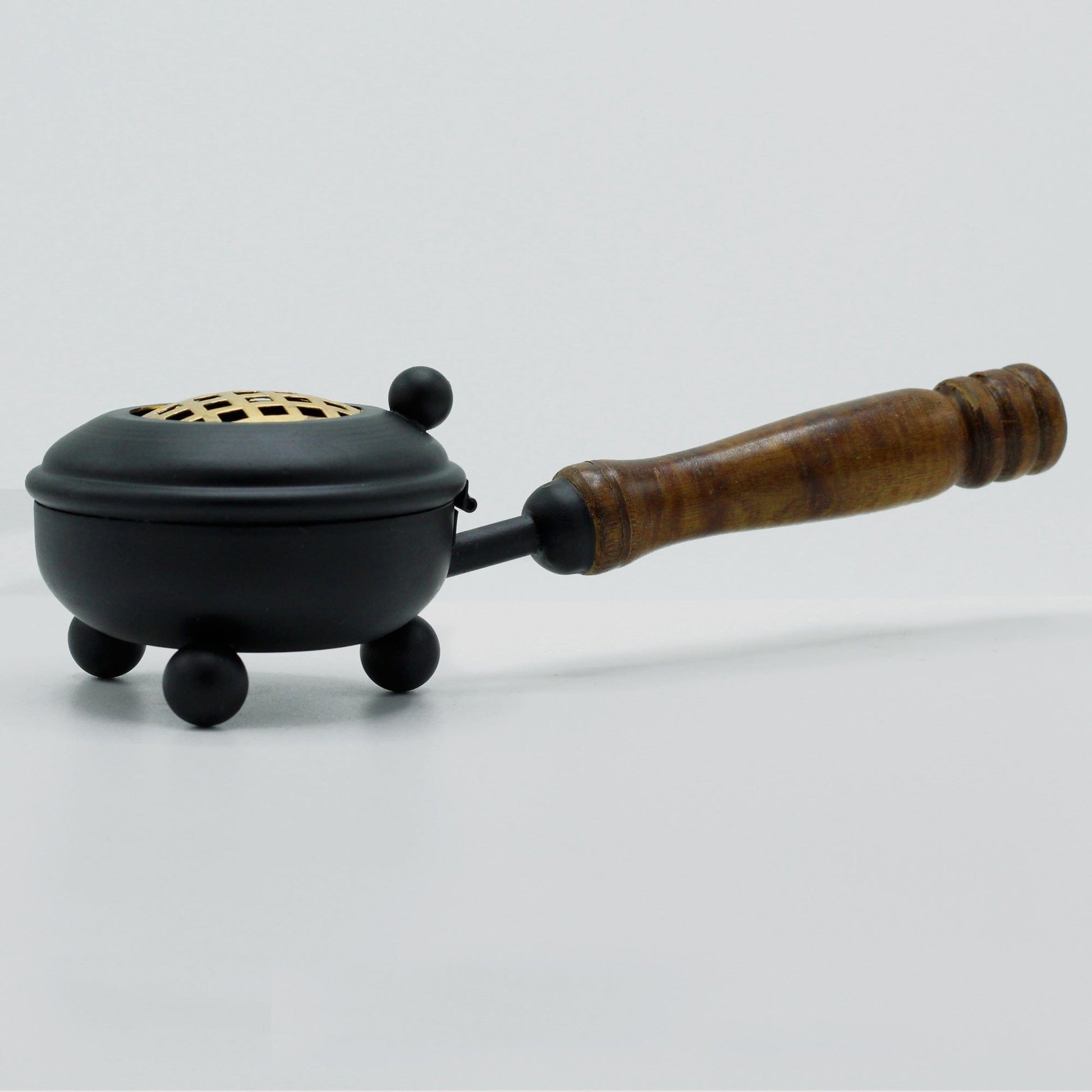 Bliss Medium Iron Censer Incense Burner - Gold detail