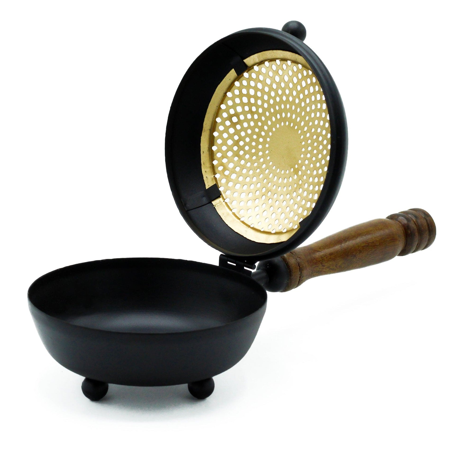 Bliss Large Iron Censer Incense Burner - Gold detail