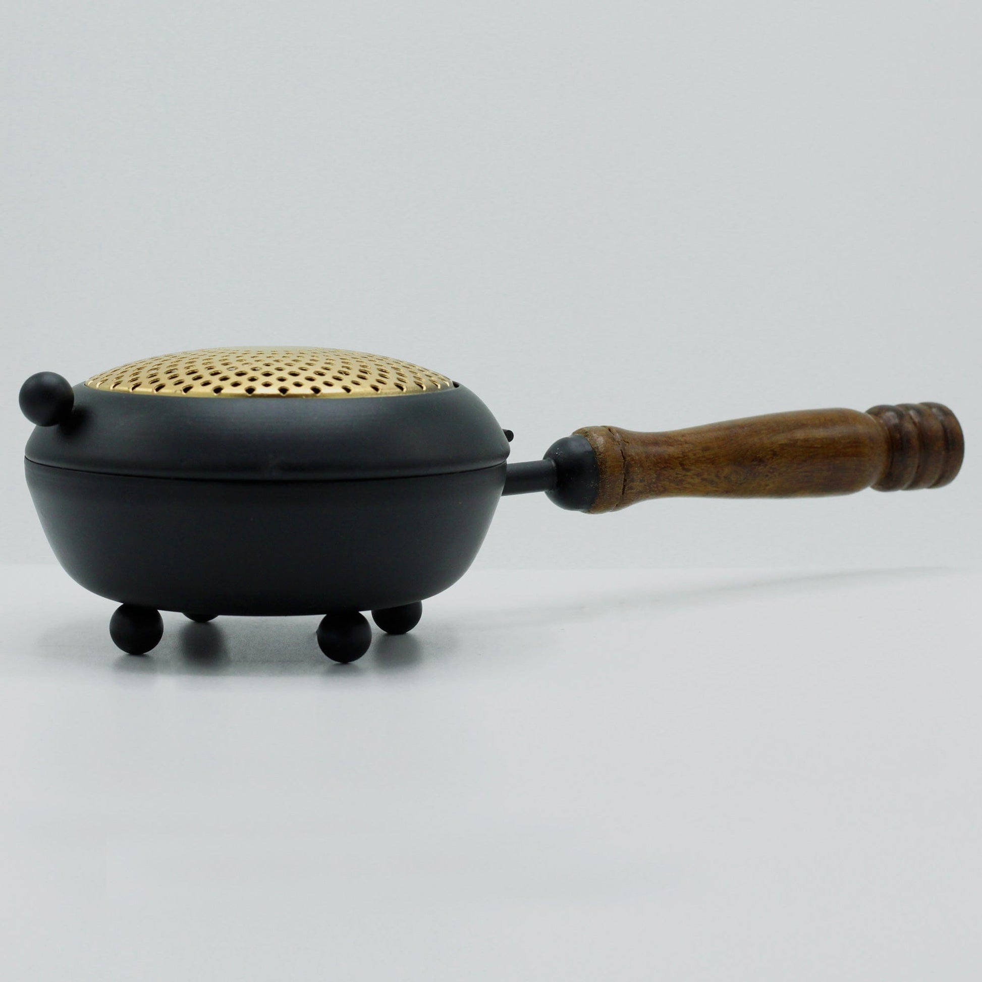 Bliss Large Iron Censer Incense Burner - Gold detail