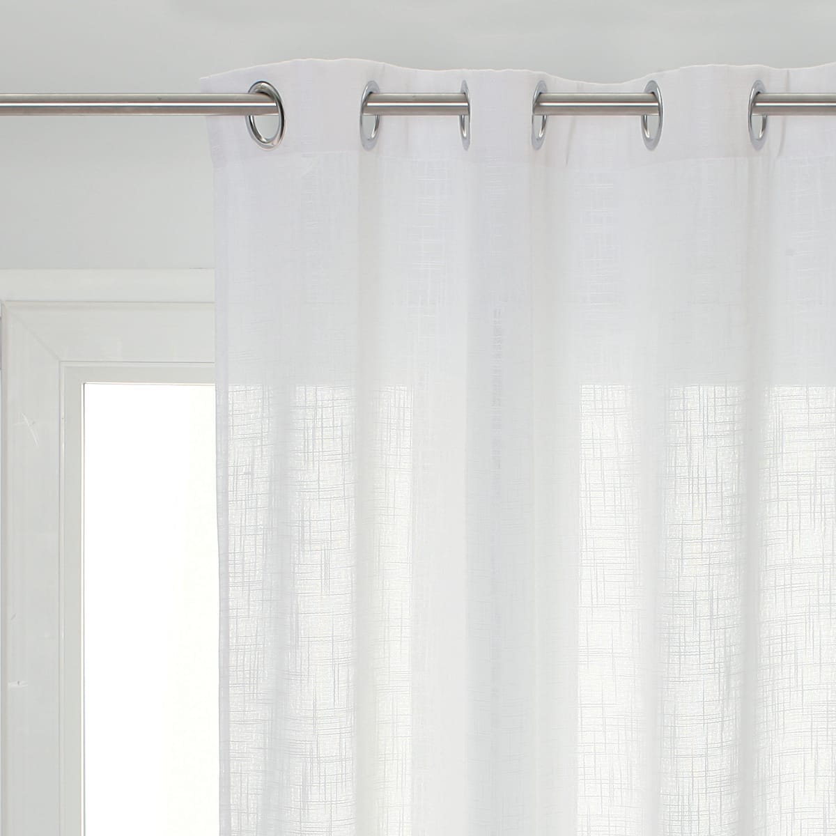 Bricocenter INFINI WHITE OPAQUE CURTAIN 140X280 CM WITH EYELETS AND WEBBING