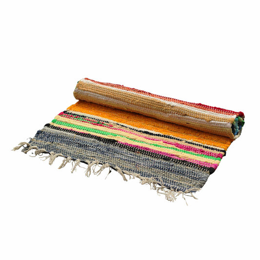 Bliss Small Rag Rug - 50x90cm - premium quality -  Rainbow Colours