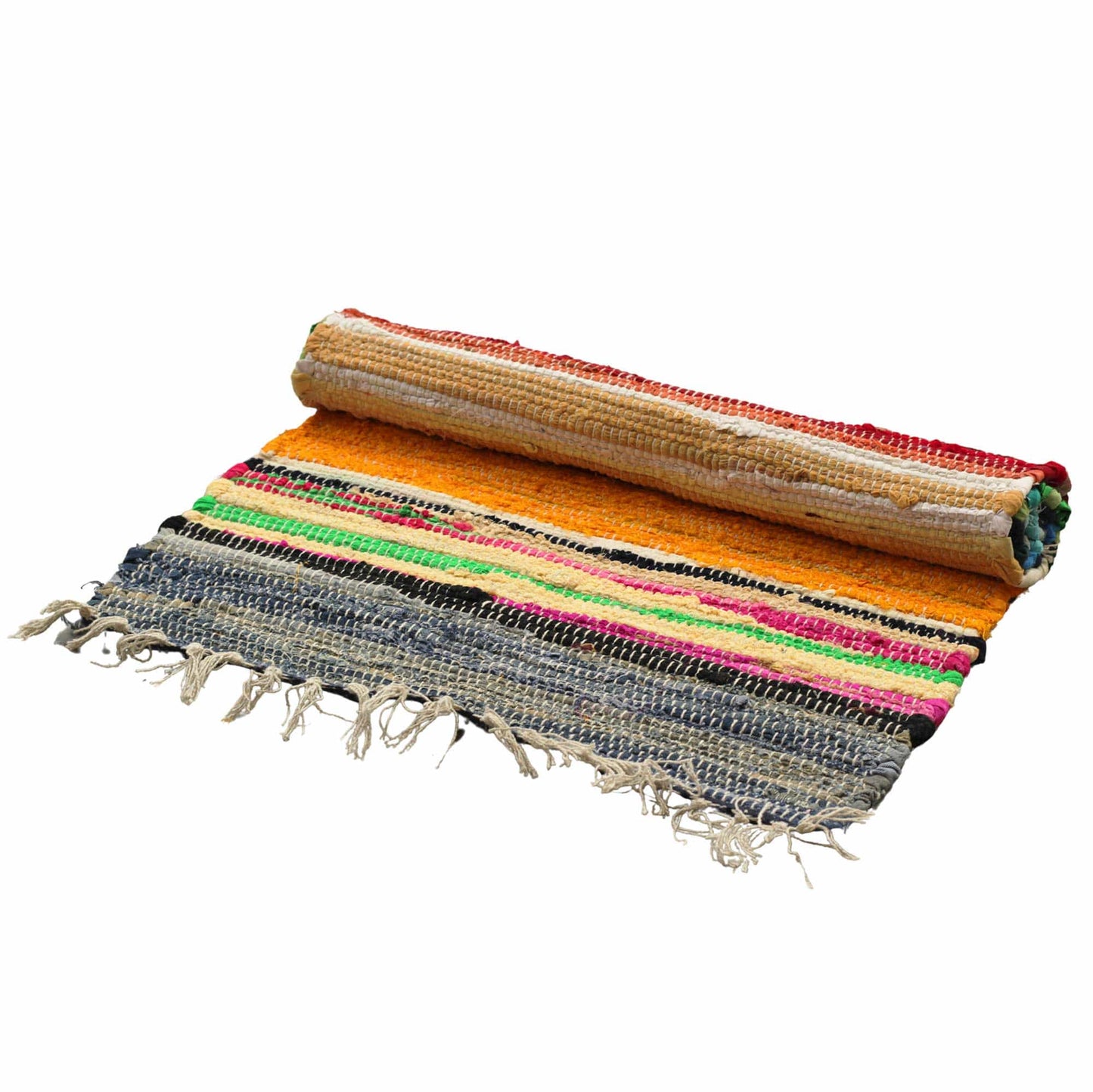 Bliss Large Rag Rug - 150x90cm - premium quality - Rainbow Colours