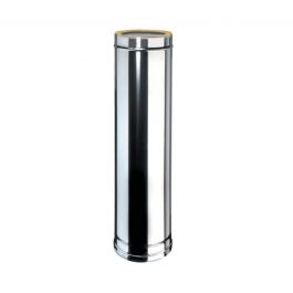 Insulated double-wall stainless steel pipe, 80/130 mm, 50 cm
