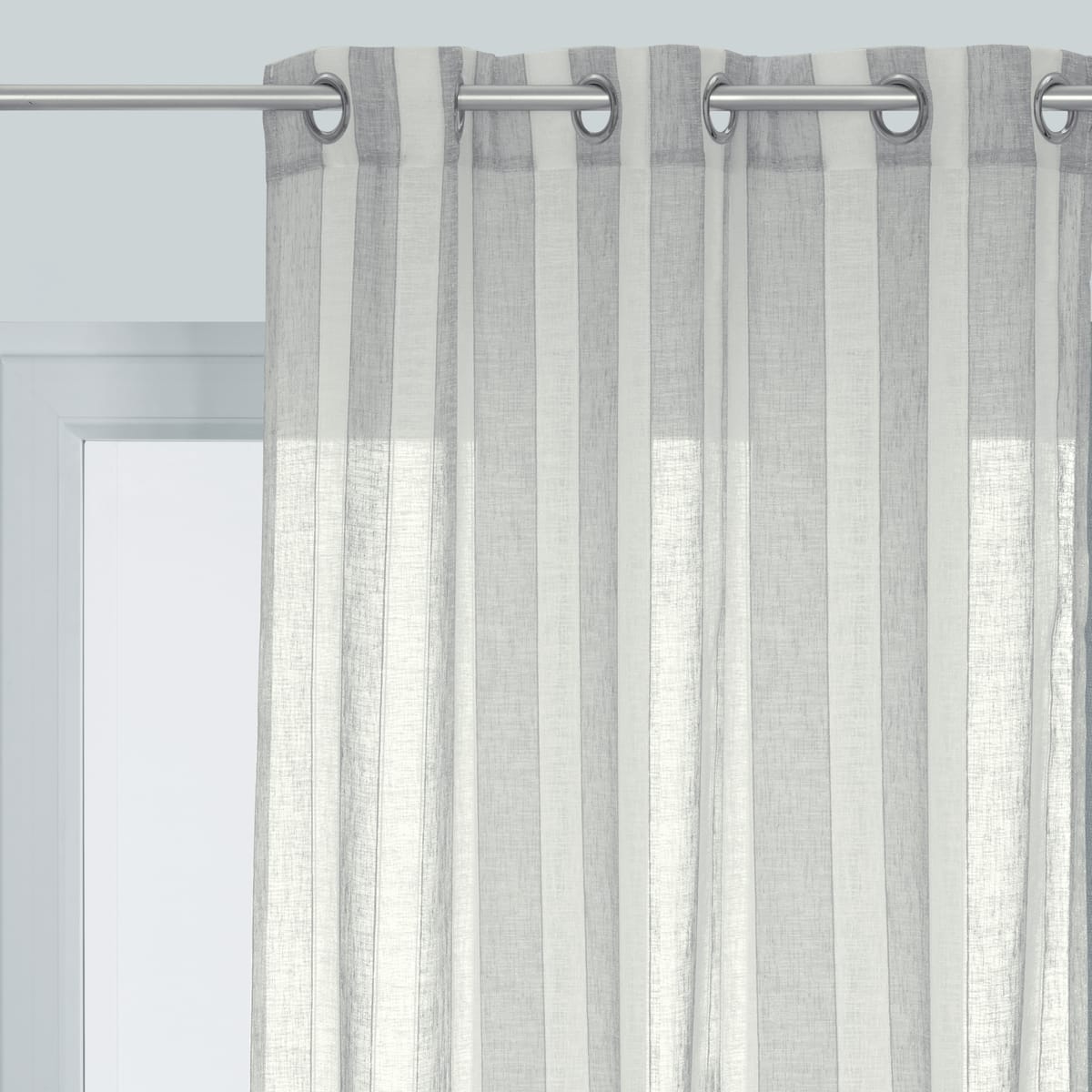 Bricocenter VANESSA GREY STONE FILTER CURTAIN 140X280 WITH EYELETS