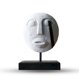 Bliss Timor Tribal Decorative Mask - White 27x20cm