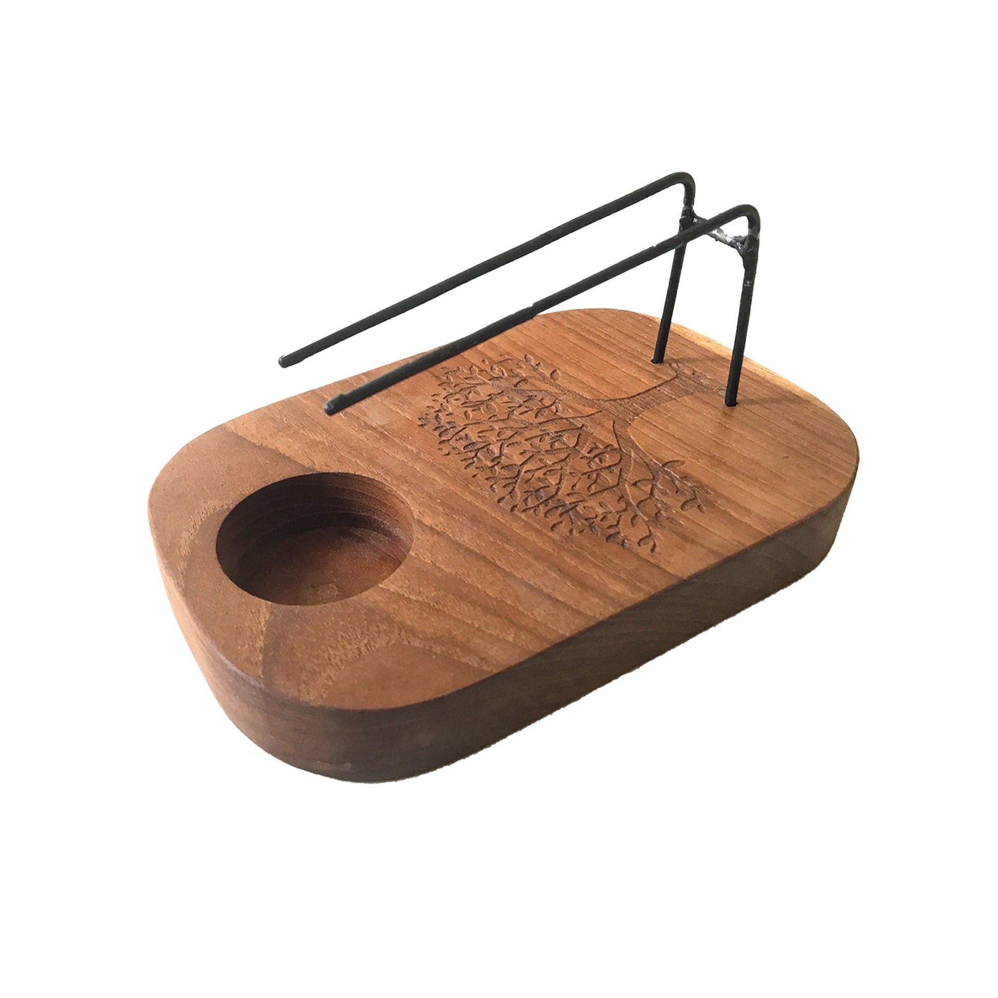 Bliss Palo Santo Heater - Teak Wood - Tree of Life Design