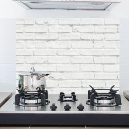 STICKER KITCHEN PANEL WHITE BRICKS 47.5X70 CM