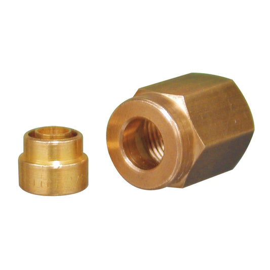 1/4 INCH DIA SELF-FITTING UNION FOR COPPER PIPE AIR CONDITIONERS