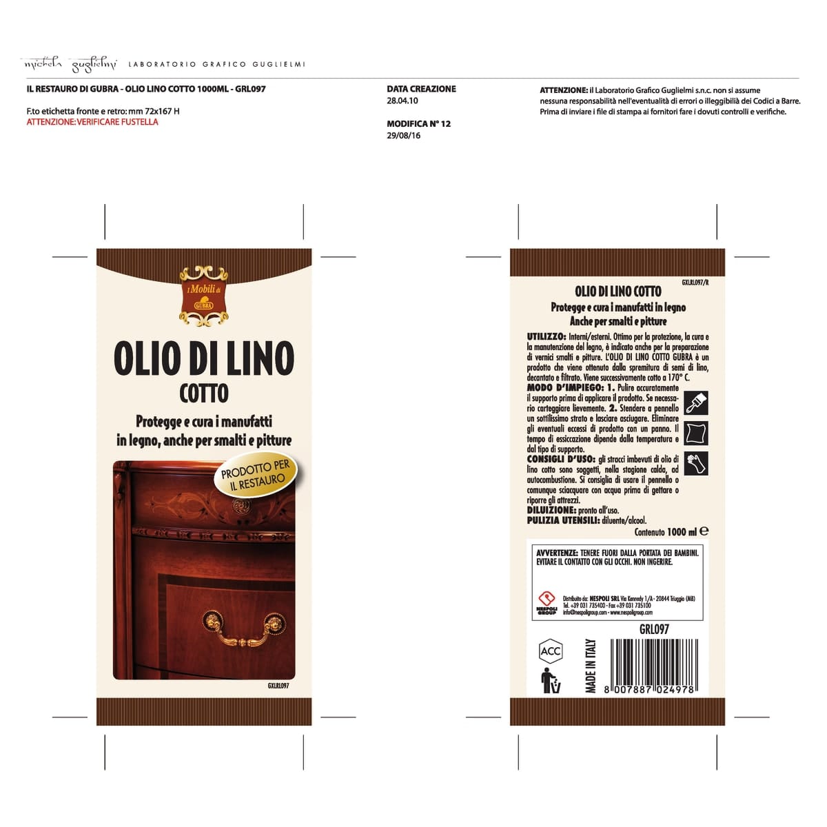 Bricocenter BOILED LINSEED OIL 1000 ML