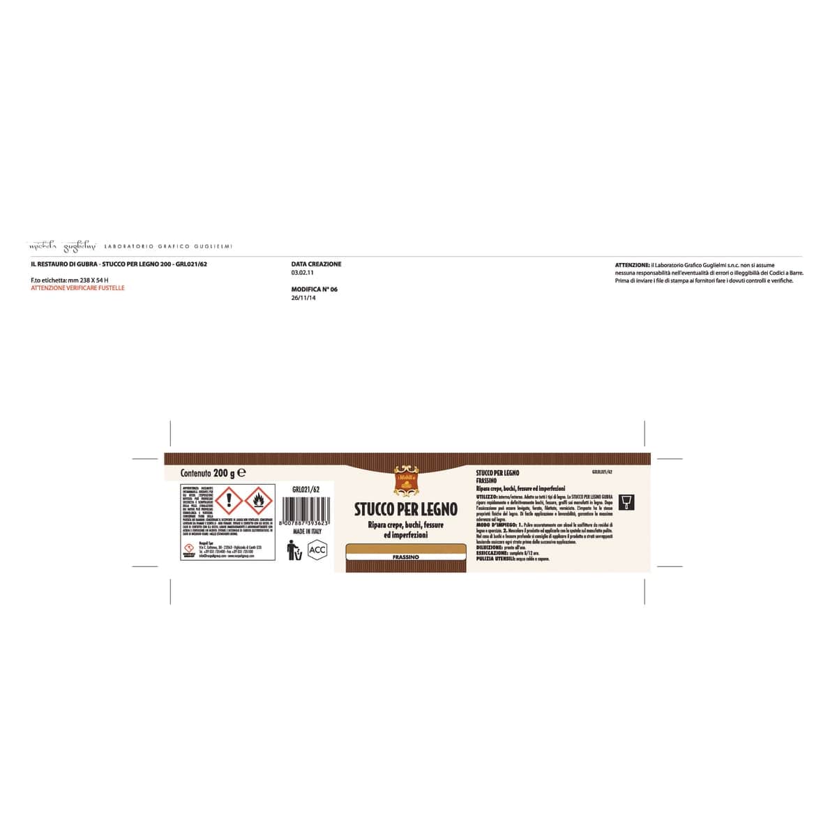 Bricocenter WHITE WOOD FILLER 200 G