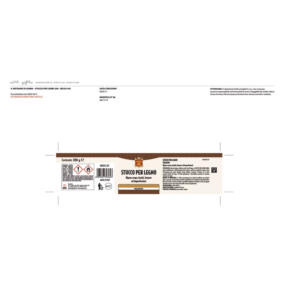 Bricocenter LIGHT WALNUT WOOD FILLER 200 G