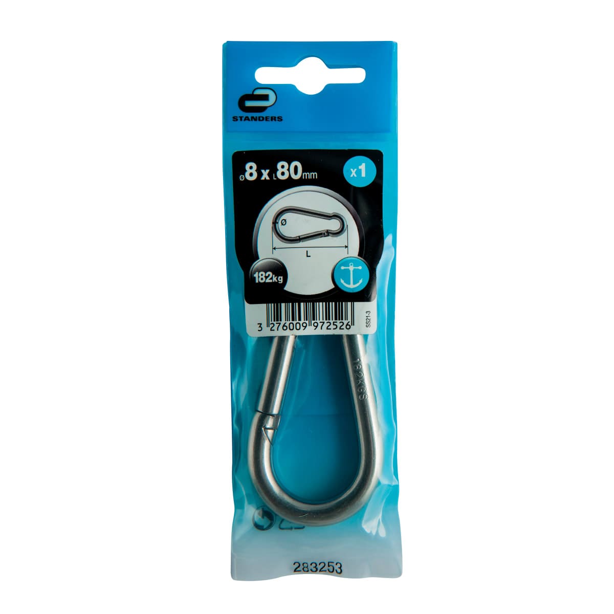 Bricocenter STAINLESS FIREFIGHTER CARABINER 283KG D8MM L80