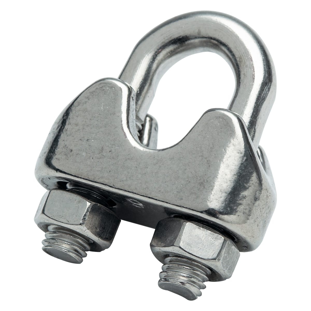 2 STAINLESS STEEL CABLE CLAMPS