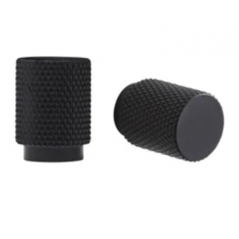 2 AXEL KNOBS D 18 X H25 MM MATT BLACK ALUMINIUM