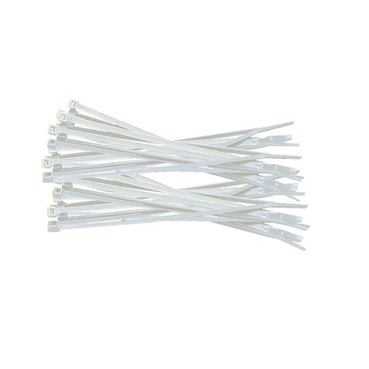 WHITE CABLE TIES 5.5X350MM 100 PIECES