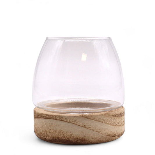 Bliss Mini Terarium on Natural Tung Wood - 10x10cm
