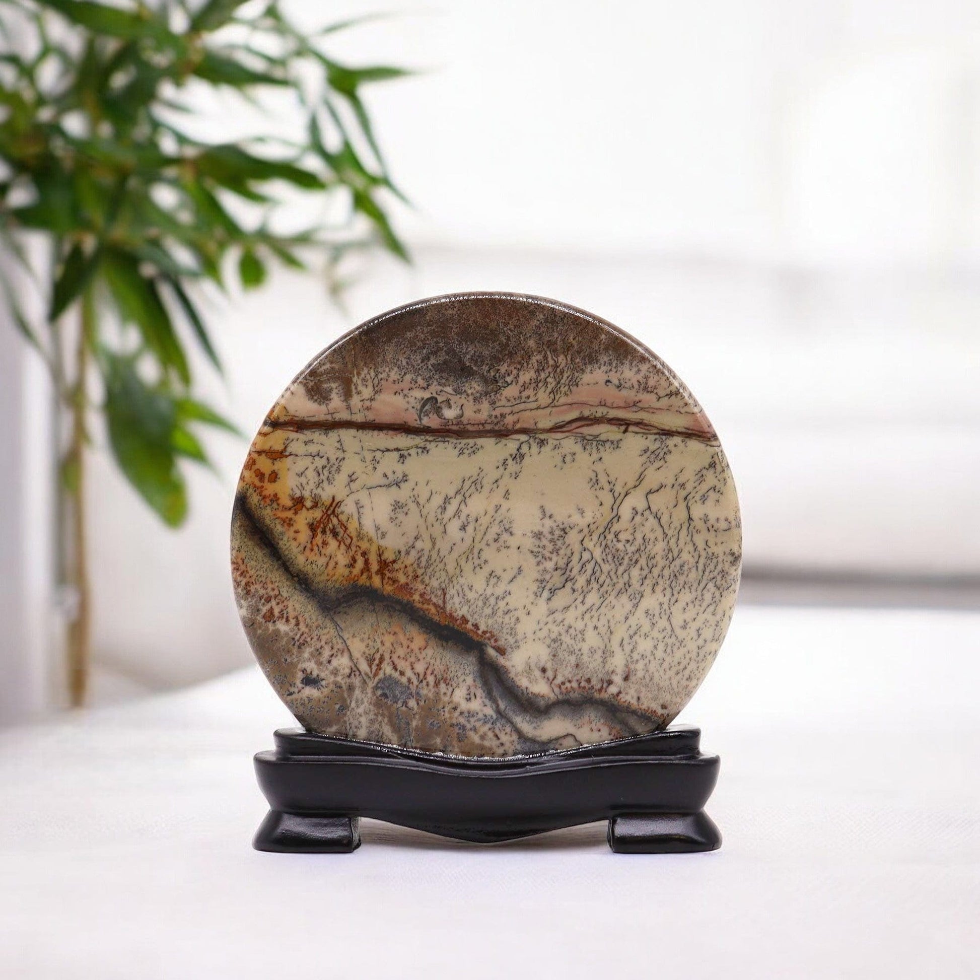 Bliss Guohua Picture Stones - Disc - 100mm (approx 140gm)