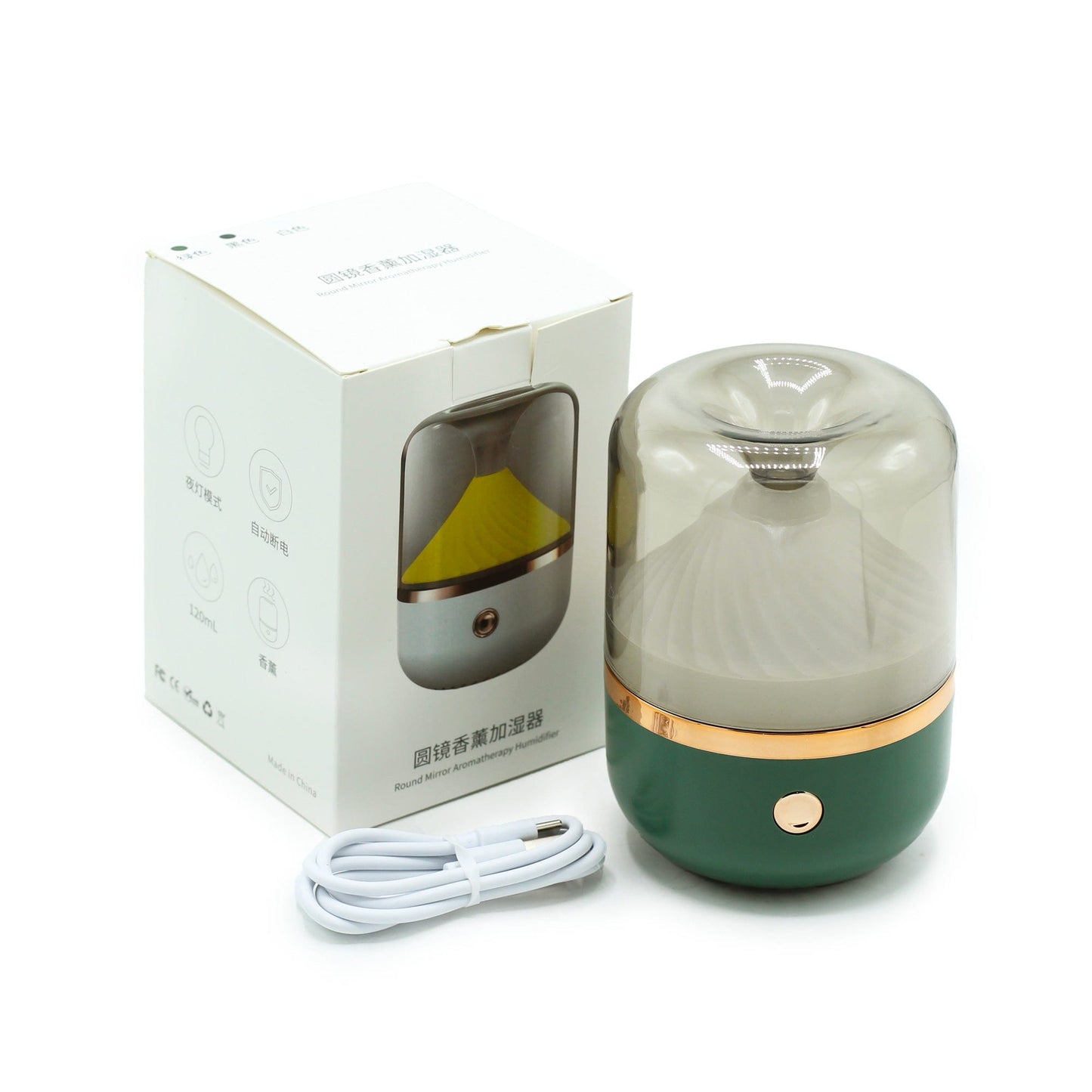 Bliss Urban Aroma Diffuser Green & Bronze - USB - Colour Change