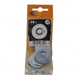 10 NARROW FLAT WASHER GALVANIZED STEEL