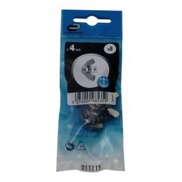 8 WING NUT STAINLESS STEEL A44