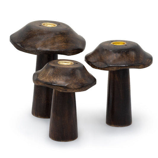 Bliss Set of 3 Flat Incense Cone Mushrooms (13cm 12cm 11cm)