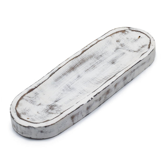 Bliss Large Incense Tray 30x10cm - Classic Whitewash