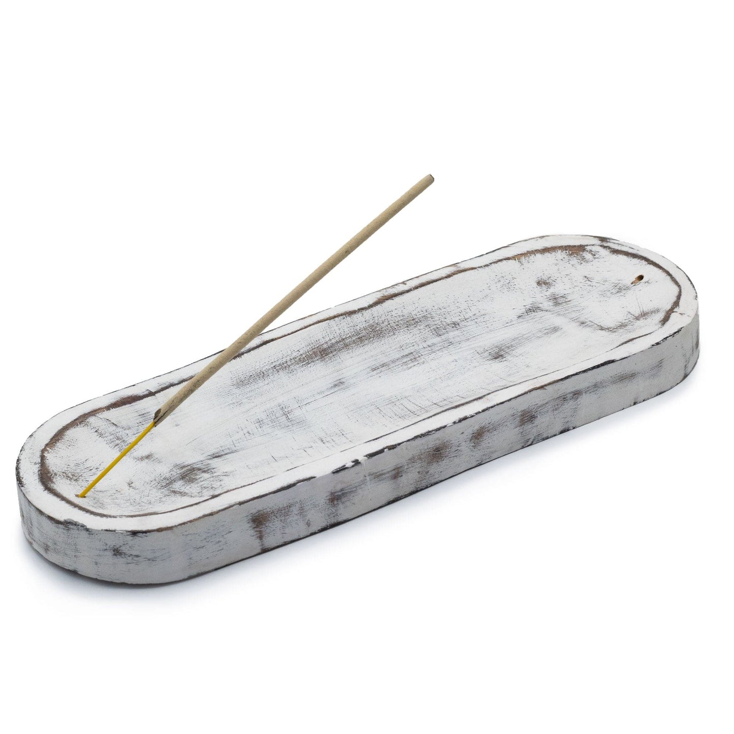 Bliss Large Incense Tray 30x10cm - Classic Whitewash