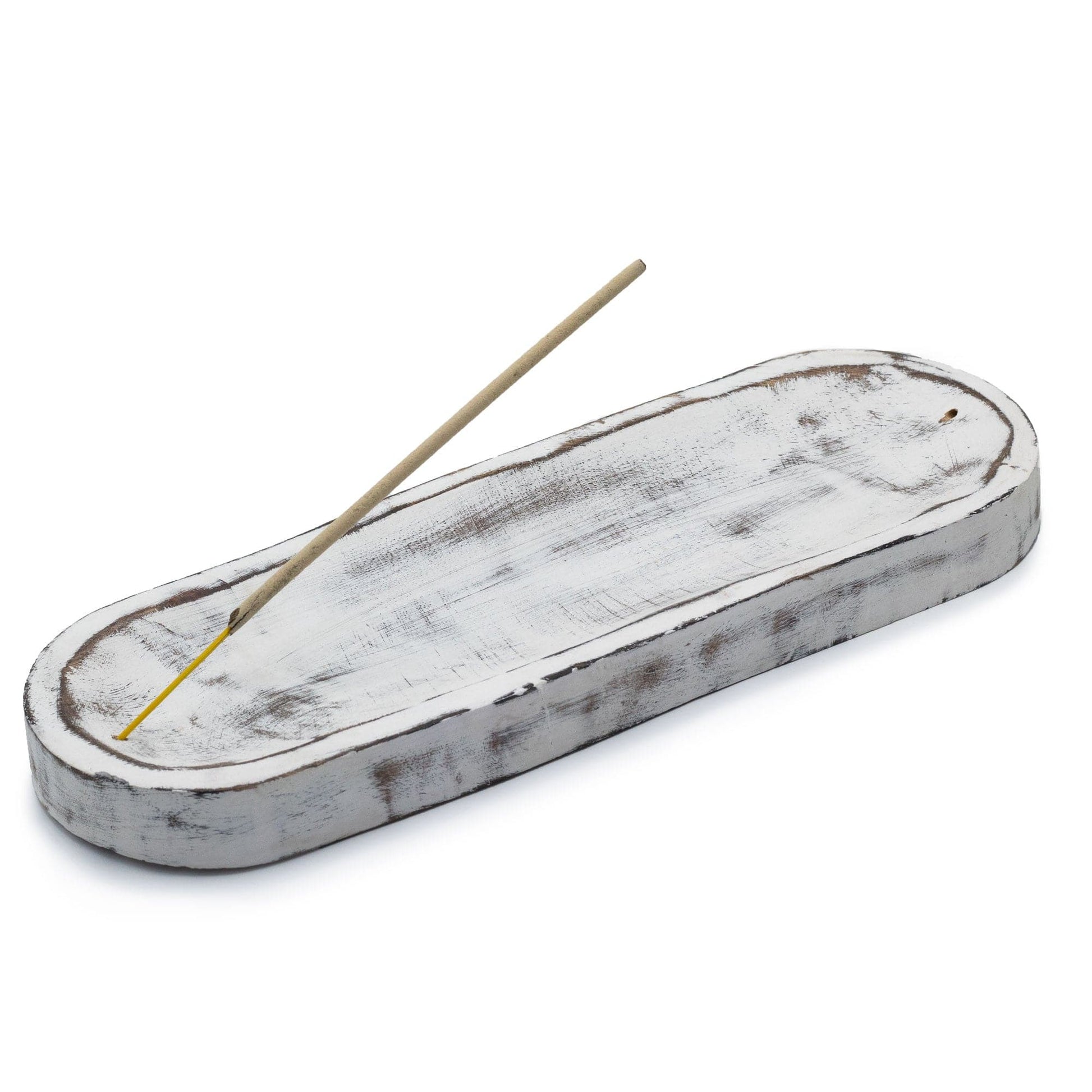 Bliss Large Incense Tray 30x10cm - Classic Whitewash